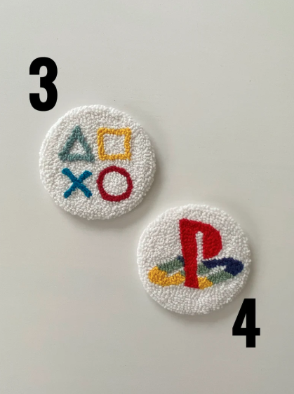 Sous-verre punch needle