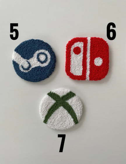 Sous-verre punch needle