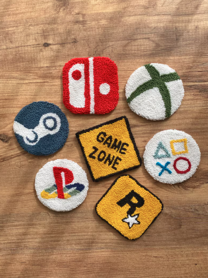 Sous-verre punch needle