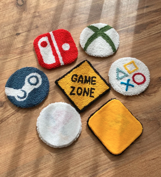 Sous-verre punch needle